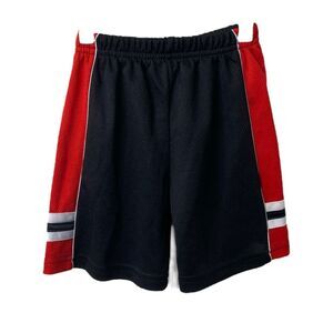 Boys Size 3T Athletic Shorts Mad Game Black and Red Elastic Waist Toddler